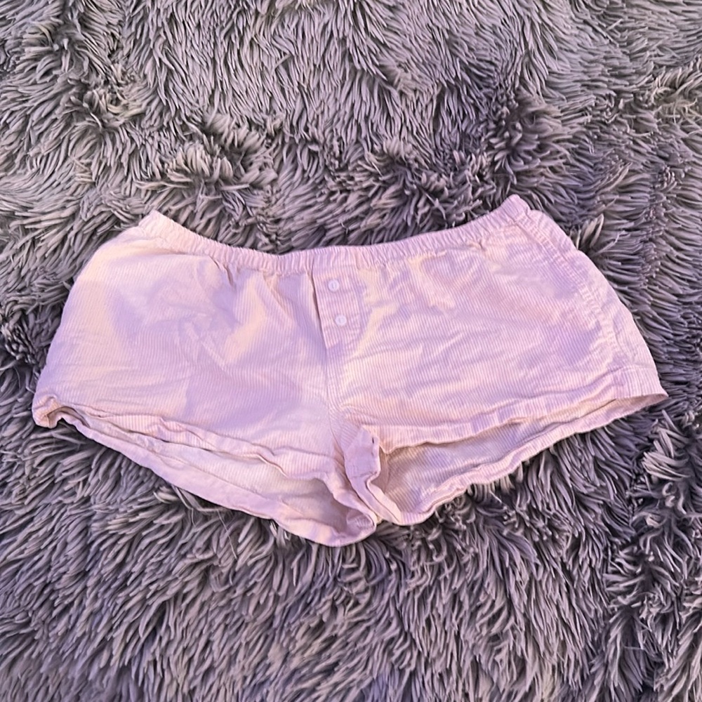 Pink striped shorts brandy Melville